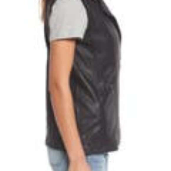 Halogen Leather Moto Vest - Picture 2 of 8